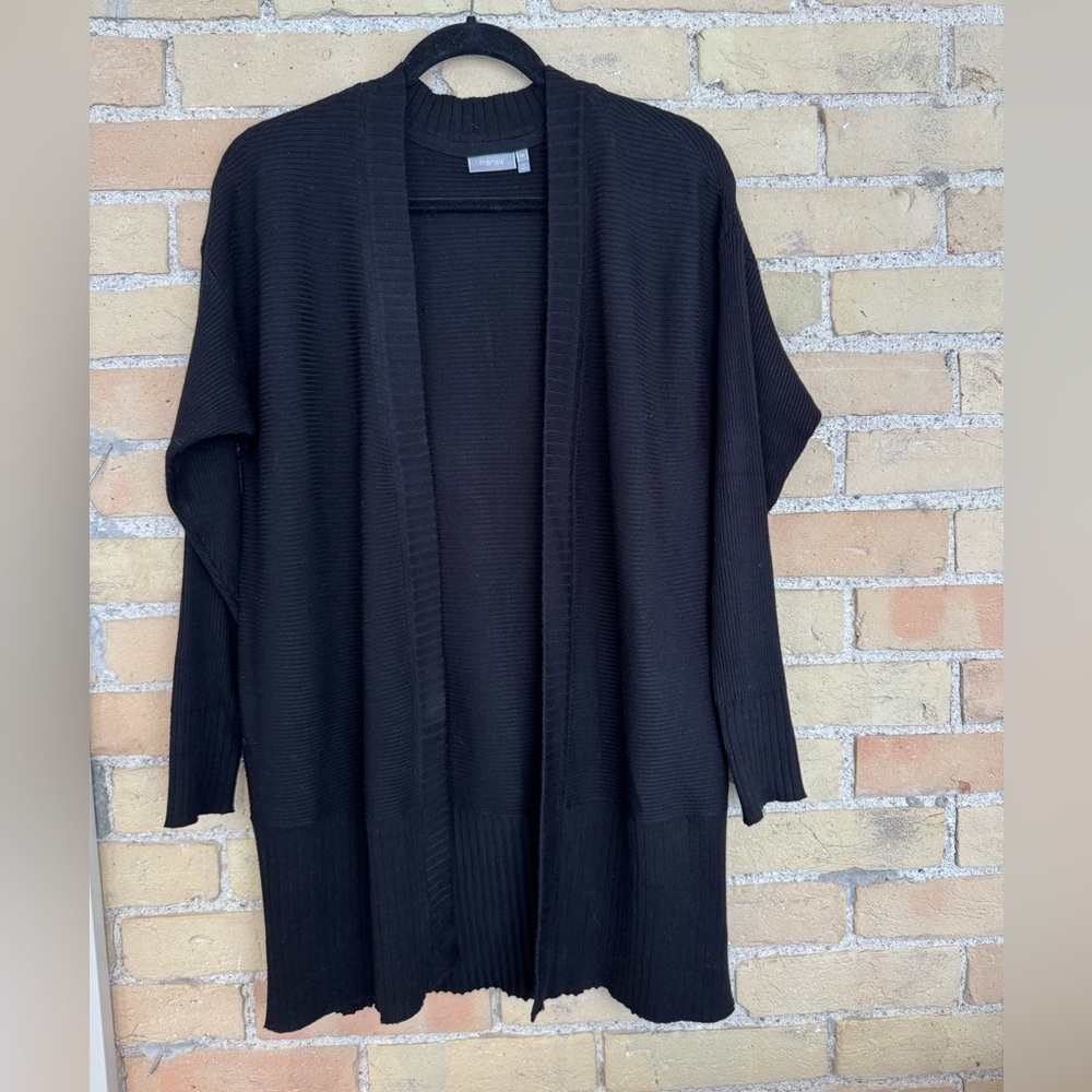 New Fransa Long Black Cardigan